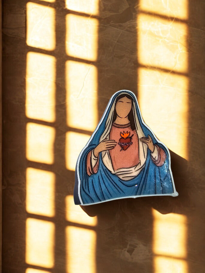Pin Acrílico Inmaculado Corazón de María – Accesorio Religioso Católico