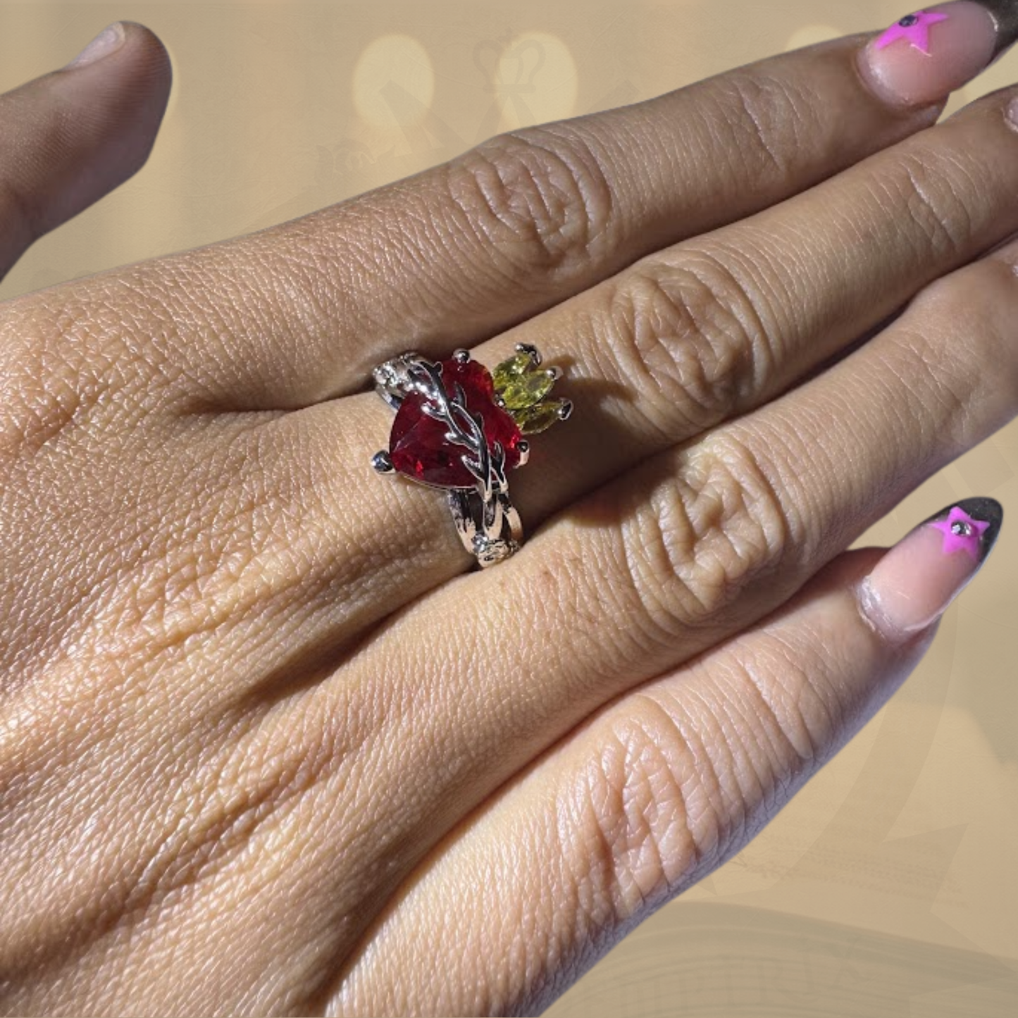 ✨ Anillo Sagrado Corazón Real – Ajustable ❤️‍🔥👑