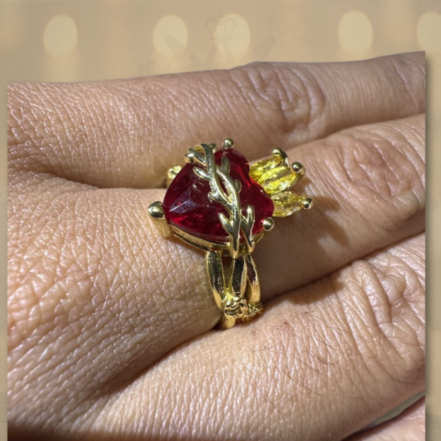 ✨ Anillo Sagrado Corazón Real – Ajustable ❤️‍🔥👑