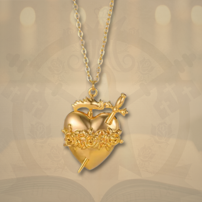 💛 Collar Corazón Dorado de Jesus