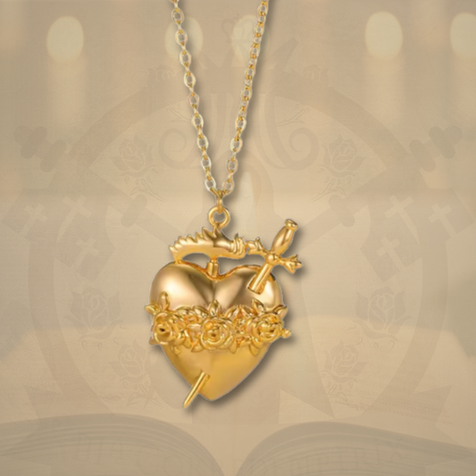 💛 Collar Corazón Dorado de Jesus
