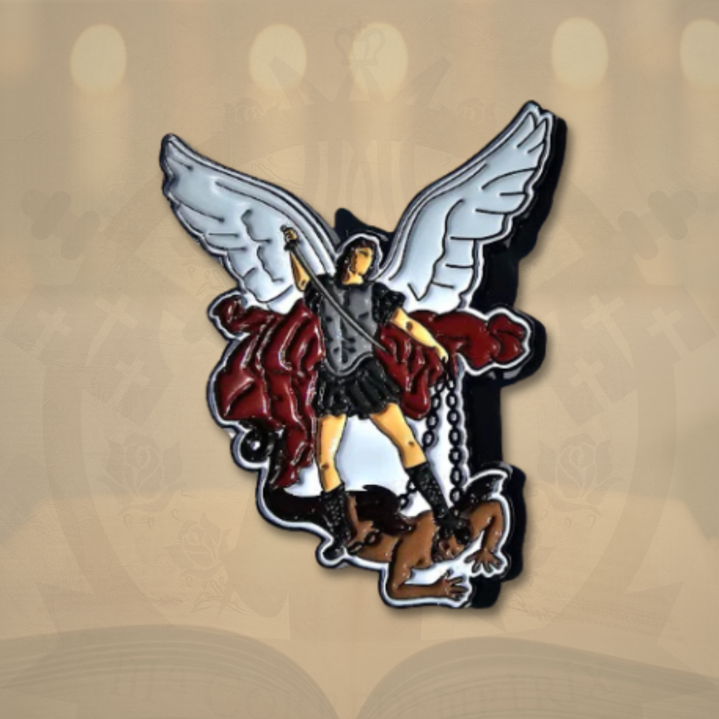 Pin Metálico Arcángel San Miguel – Accesorio, Religioso Católico