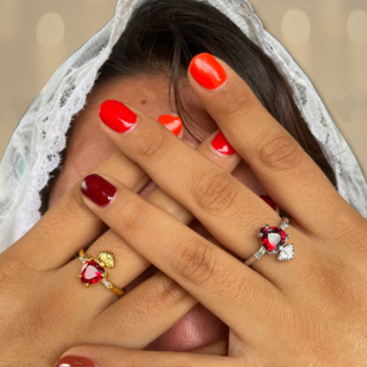 ✨ Anillo Sagrado Corazón – Circonia Roja ❤️‍🔥