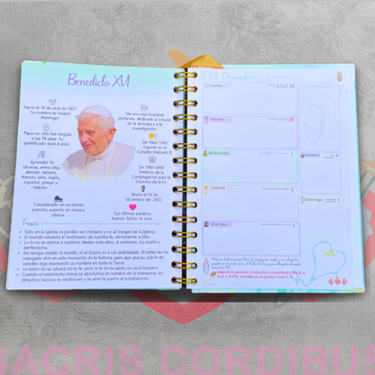 📔✨ Agenda Católica - Dos Días - 2026 – Sacris Cordibus 💒🌸