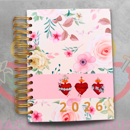 📔✨ Agenda Católica - Dos Días - 2026 – Sacris Cordibus 💒🌸